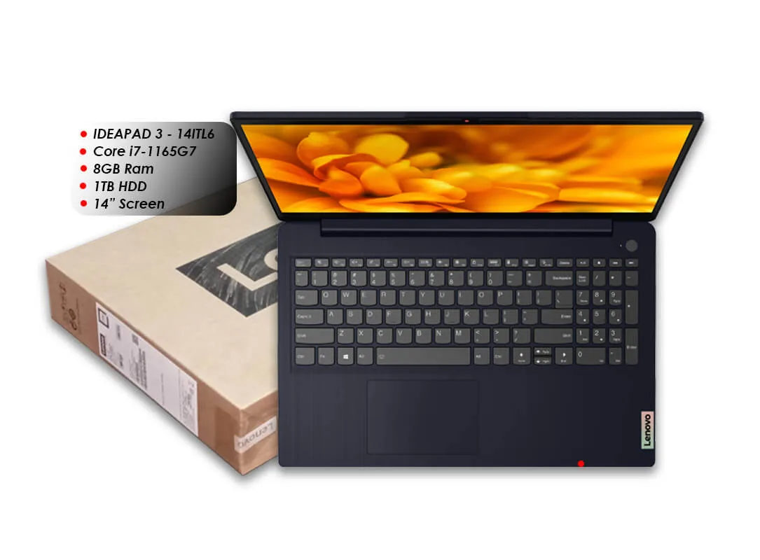 Lenovo IdeaPad 3 14ITL6 Intel Core i7-1165G7 8GB Ram 1TB HDD 14