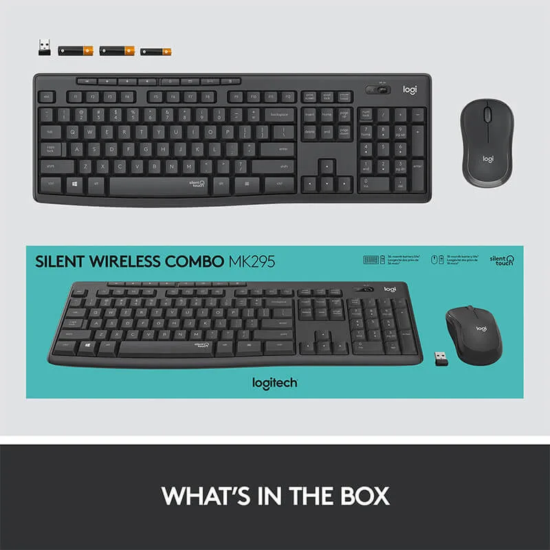 Logitech MK295 Silent Wireless Keyboard & Mouse Combo Package_Devices Technology Store