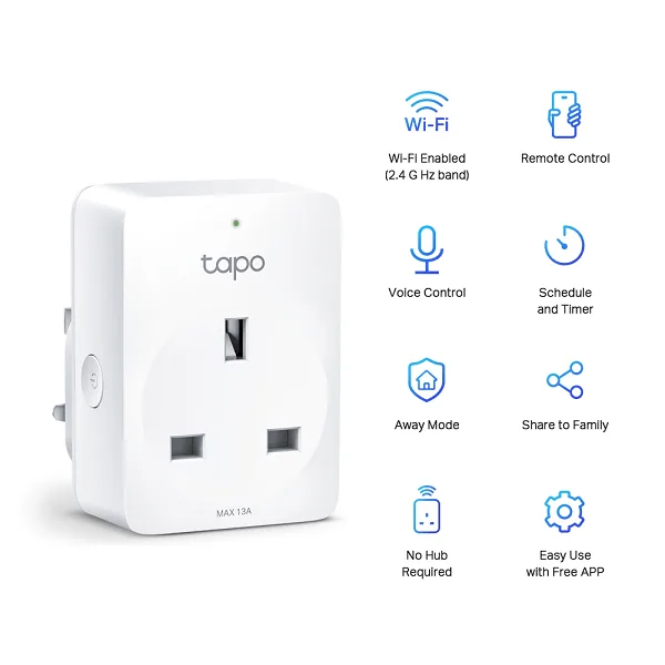 TP-Link TL-TAPO P100-1 Mini Smart Wi-Fi Socket - Image 2